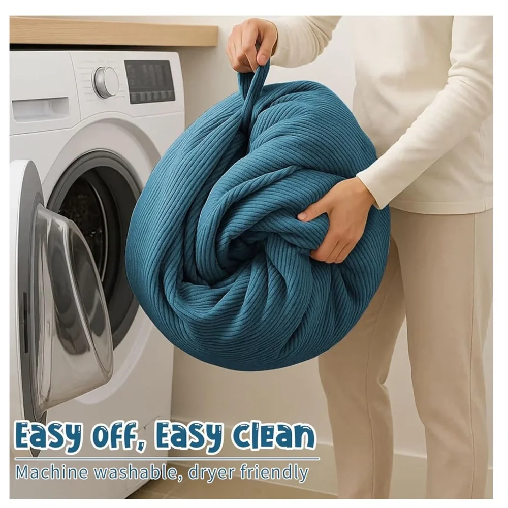 Bean Bag Chair Cover MEDIUM (200L)-BLUE ENCRE